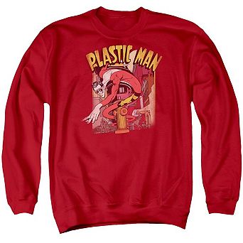 Dc Comics Plastic Man Street Adult Crewneck Sweatshirt