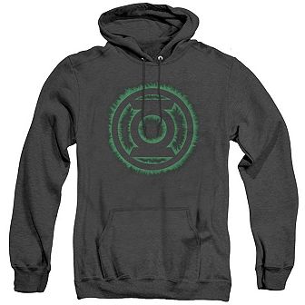 Green Lantern Green Flame Logo Adult Heather Hoodie