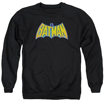 Dc Comics Batman Neon Distress Logo Adult Crewneck Sweatshirt