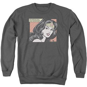 Wonder Woman She Persisted Adult Crewneck Sweatshirt