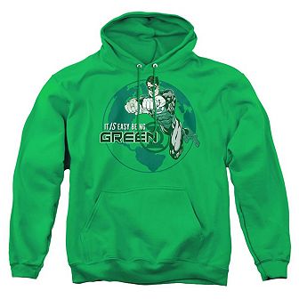 Green Lantern Easy Being Green Adult Pull Over Hoodie