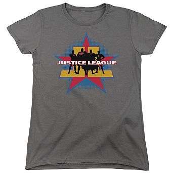 Justice League Of America Stand Tall Short Sleeve Womens T-shirt