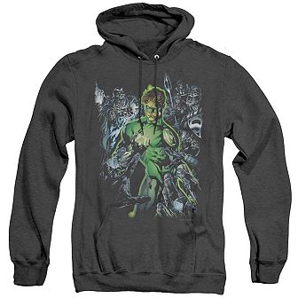 Green Lantern Surrounded By Death Adult Heather Hoodie
