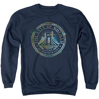 The Batman City Of Gotham Adult Crewneck Sweatshirt