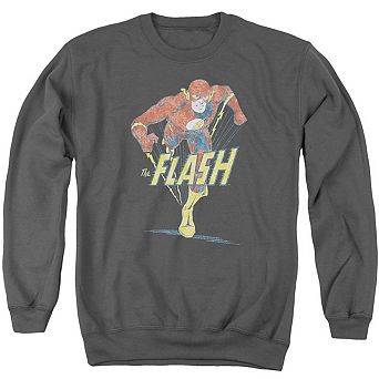 Dc Comics Flash Desaturated Flash Adult Crewneck Sweatshirt