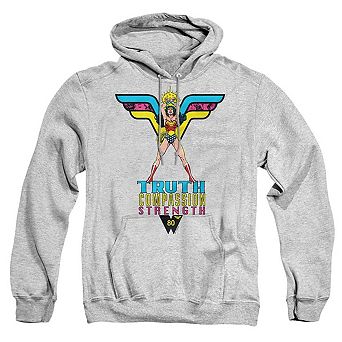 Wonder Woman Truth Compassion Strength Adult Pull Over Hoodie