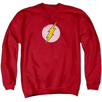 Dc Comics Flash Rough Flash Logo Adult Crewneck Sweatshirt