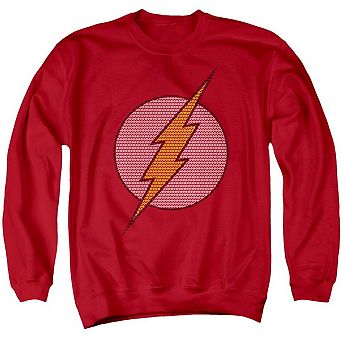 Dc Comics Flash Flash Little Logos Adult Crewneck Sweatshirt
