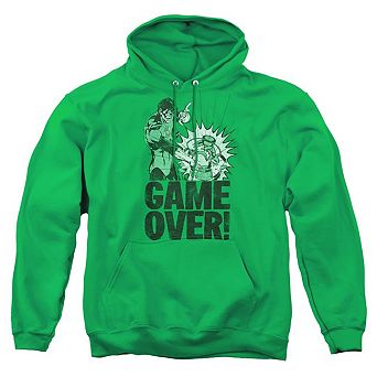 Green Lantern Game Over Adult Pull Over Hoodie