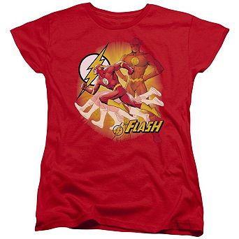 Justice League Of America Lightning Fast Short Sleeve Womens T-shirt
