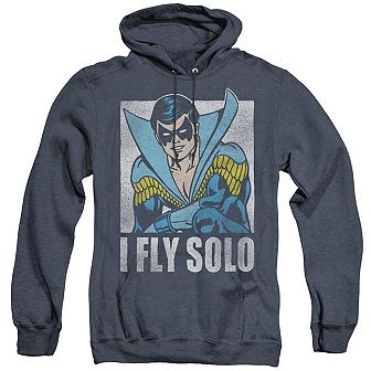 DC Comics Fly Solo Adult Heather Hoodie