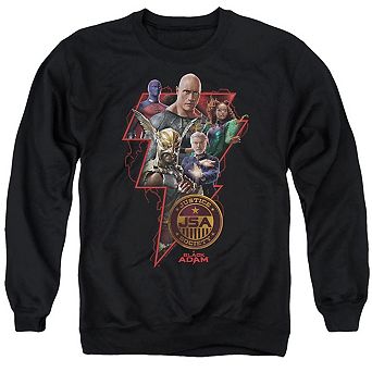 Black Adam Black Adam Character Bolt Adult Crewneck Sweatshirt