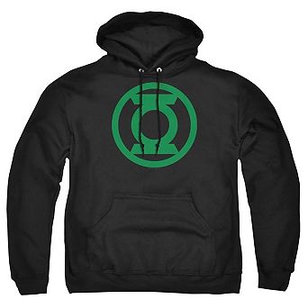 Green Lantern Green Emblem Adult Pull Over Hoodie