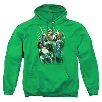 Green Lantern Power Of The Rings Adult Pull Over Hoodie