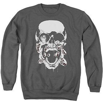 Green Lantern Black Lantern Skull Adult Crewneck Sweatshirt