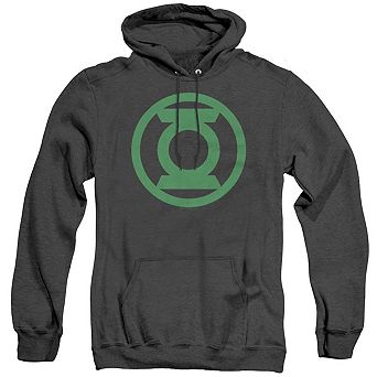 Green Lantern Green Emblem Adult Heather Hoodie