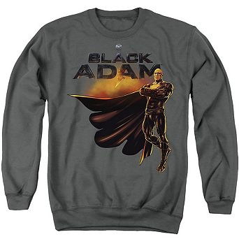 Black Adam Black Adam Logo With Character Adult Crewneck Sweatshirt