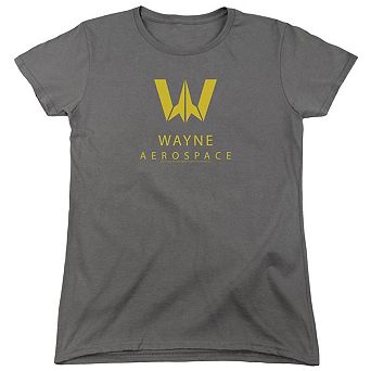 Justice League Movie Wayne Aerospace Short Sleeve Womens T-shirt