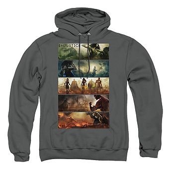 Injustice Gods Among Us Panels Adult Pull Over Hoodie