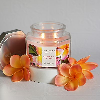 ScentWorx Plumeria Petals 8-oz. Candle Jar