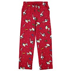 Peanuts Snoopy Fleece Black Pajama Pants Size S Blue - $21 - From Keri