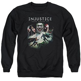 Injustice Gods Among Us Key Art Adult Crewneck Sweatshirt
