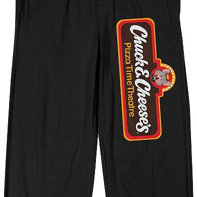 Men's Chuck E. Cheese Pizza Time Theatre Sign Logo Pajama Pants