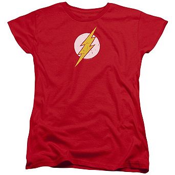 Justice League Of America Rough Flash Short Sleeve Womens T-shirt