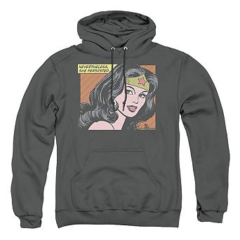 Wonder Woman She Persisted Adult Pull Over Hoodie