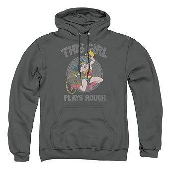 DC Comics Plays Rough Adult Pull Over Hoodie