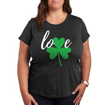 Plus Love Shamrock Graphic Tee