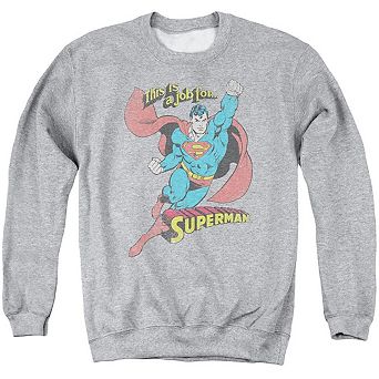 Dc Comics On The Job Adult Crewneck Sweatshirt