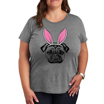 Plus Bunny Ears Pug Graphic Tee