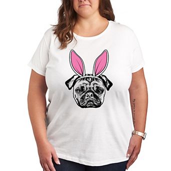 Plus Bunny Ears Pug Graphic Tee