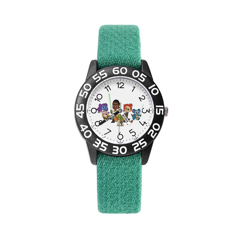 Disney's Star Wars Young Jedi Multi-Character Kids Time Teacher Analog Watch - WSW001442, Boy's, Size: 7", Green