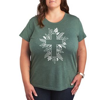 Plus Foliage Cross Graphic Tee