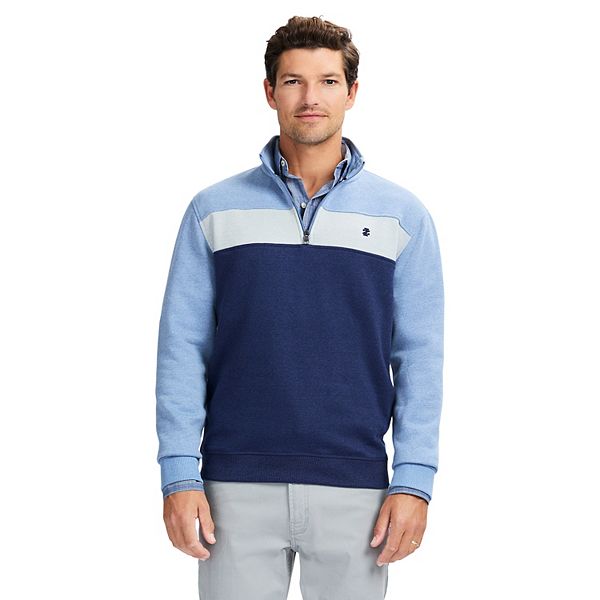 Men's IZOD Advantage Performance Quarter Zip Fleece Sweater Color: Bright Cobalt Size: XL