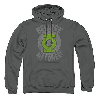 Green Lantern Beware Adult Pull Over Hoodie