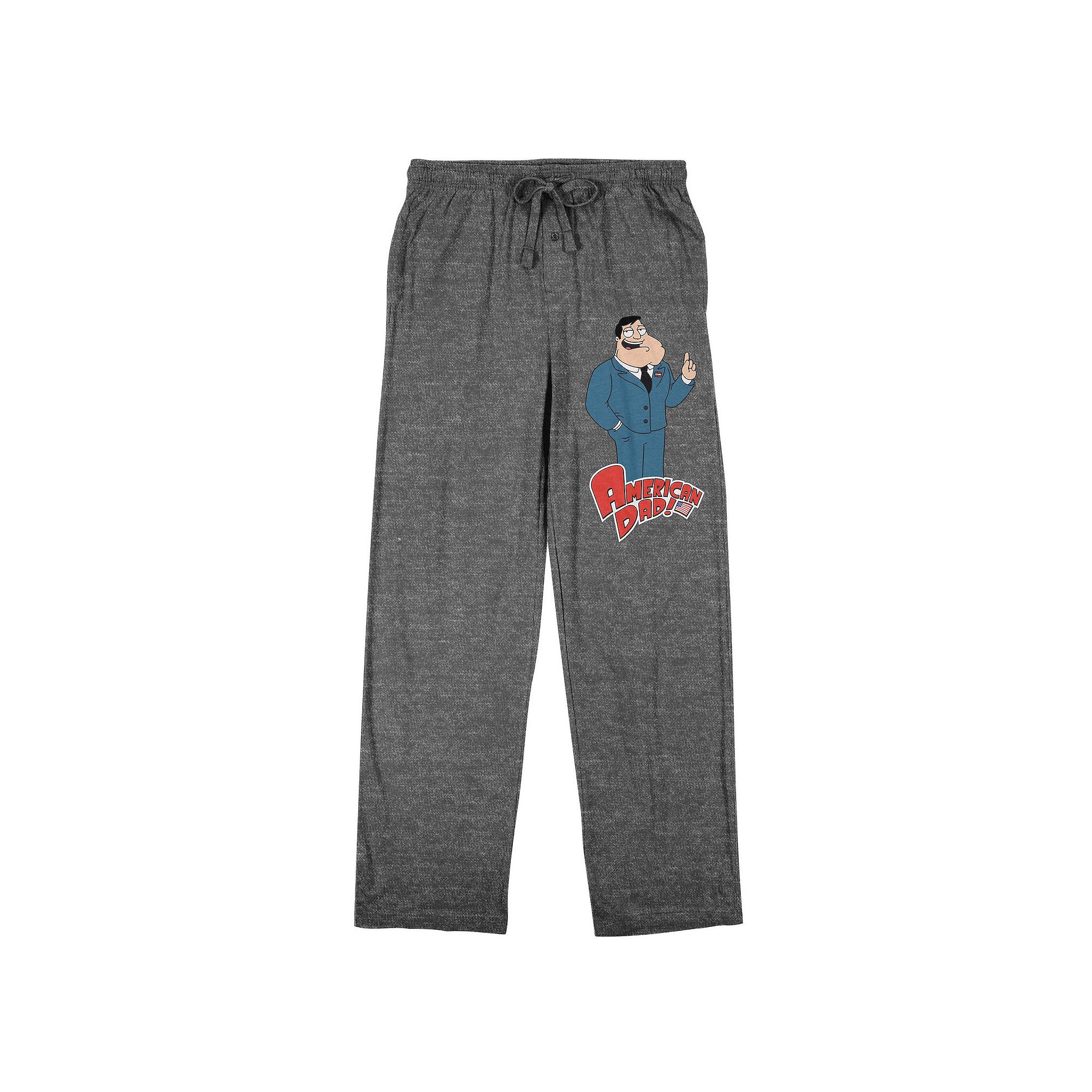 Mens American Dad Sleep Pants, Size: Small, Gray