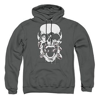 Green Lantern Black Lantern Skull Adult Pull Over Hoodie