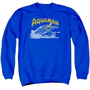 Dc Comics Aquaman Swim Adult Crewneck Sweatshirt