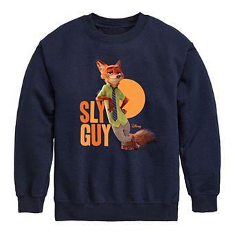 Disney's Zootopia Boys 8-20 Sly Guy Crew Fleece Sweatshirt