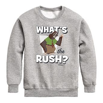 Disney's Zootopia Boys 8-20 What's The Rush Fleece Sweatshirt