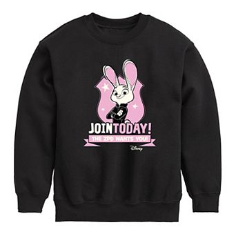 Disney's Zootopia Boys 8-20 ZPD Wants You Fleece Sweatshirt