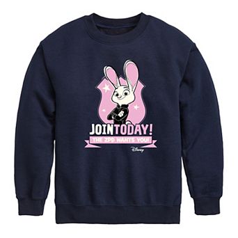 Disney's Zootopia Boys 8-20 ZPD Wants You Fleece Sweatshirt