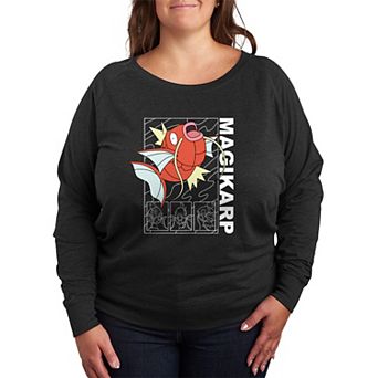 Plus Size Pokemon Magikarp French Terry Long Sleeve Tee