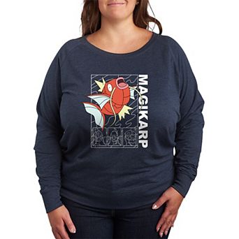 Plus Size Pokemon Magikarp French Terry Long Sleeve Tee