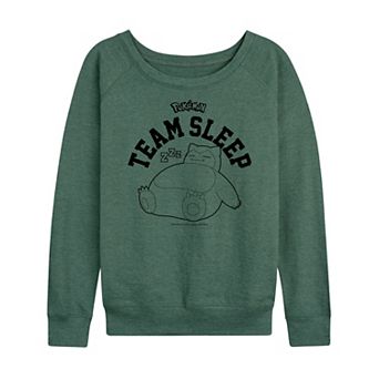 Plus Size Pokemon Snorlax Team Sleep French Terry Long Sleeve Tee