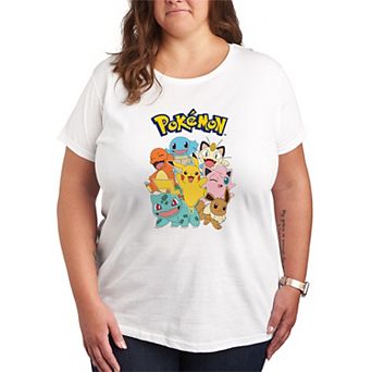 Plus Pokemon Character Group Graphic Tee
