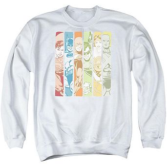 Dc Comics Justice League Columns Adult Crewneck Sweatshirt